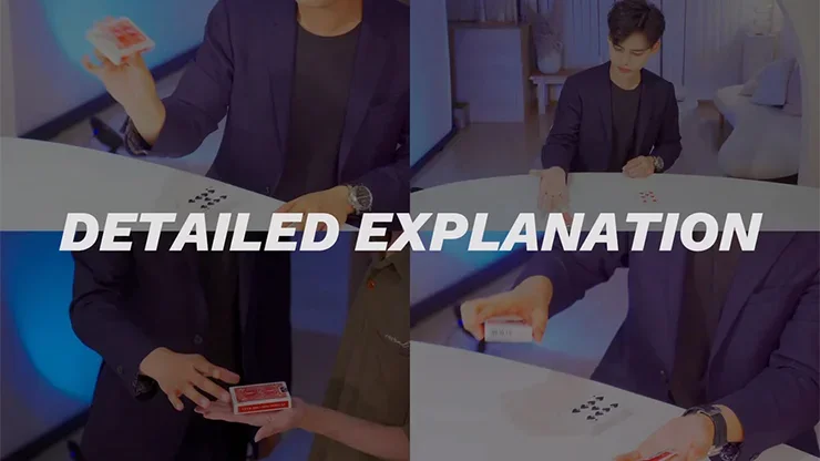 헨리 해리우스 카드 미스터리 카드 박스, 매직 트릭 클로즈업 매직 매기, 마술사 소품 액세서리, 착시 기믹 튜토리얼