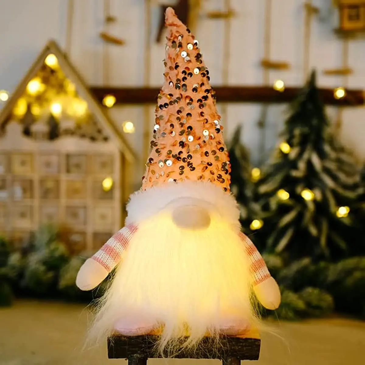 

Christmas Decorations 2024 Doll Faceless Elf Gnome with Led Light Christmas Goods New Year 2024 Decor Children's Gifts Wedding