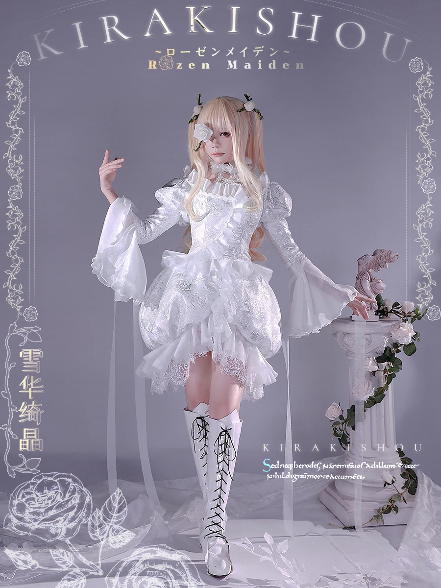 

Rozen Maiden Kirakishou Anime Cosplay Costumes Gothic Lolita Demon Style Dress Halloween Costumes Cosplay Sets