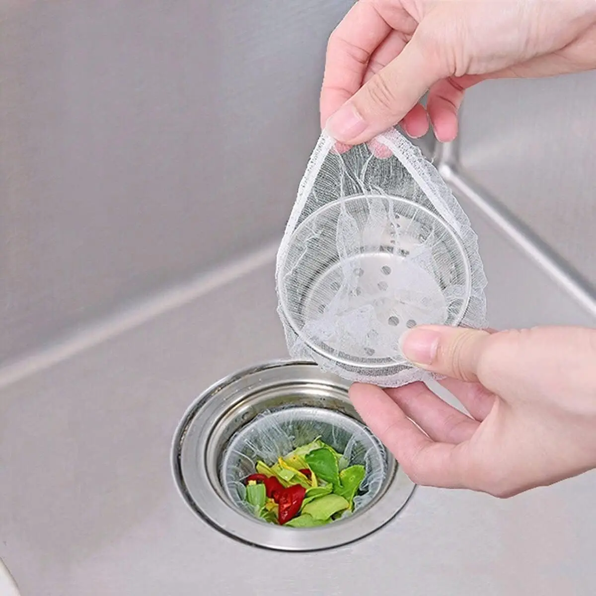

Kitchen Sink Strainer Mesh Bag- 200 PCS Disposable Sink Net Strainer Filter Bags For Sink Drain For Collecting Kitchen Garbage
