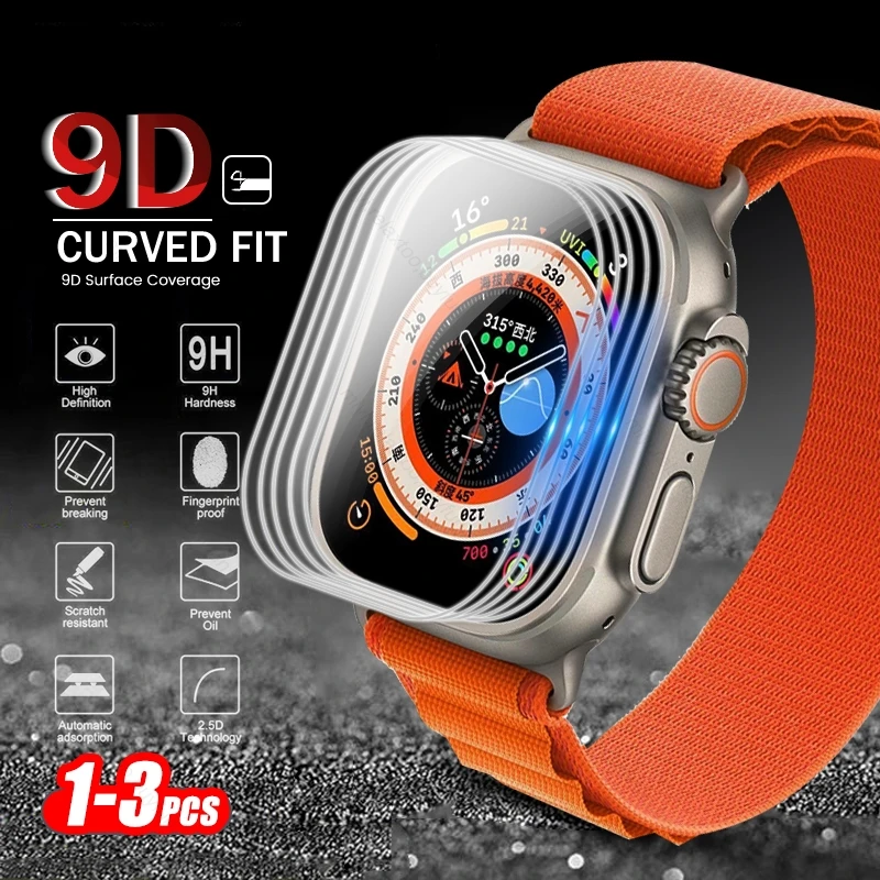13PCS9HTemperedGlassScreenProtectorsforAppleWatchUltra49mm