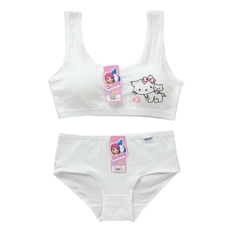 PSGS Cotton Girls Bra and Panty Sets Teenage Girls Cotton Padded Training  Bra + Panties Kids Sports Bra Panties Underwear (Color : 5, Kid Size : 16)  : : Clothing, Shoes & Accessories