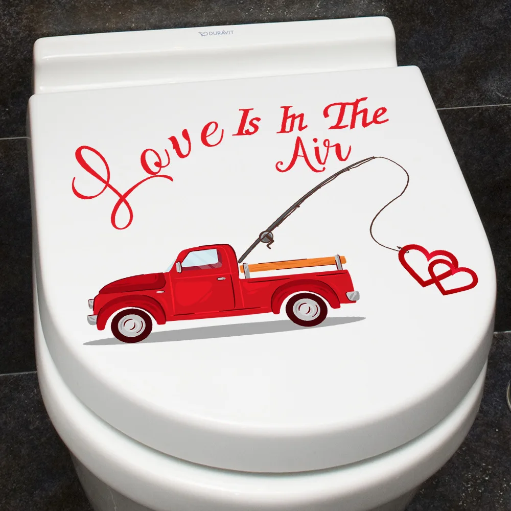 C15# Cartoon Naughty kids Toilet Stickers Child Urination Toilet Lid WC Door Sticker Removable Decor Paper Household Decal