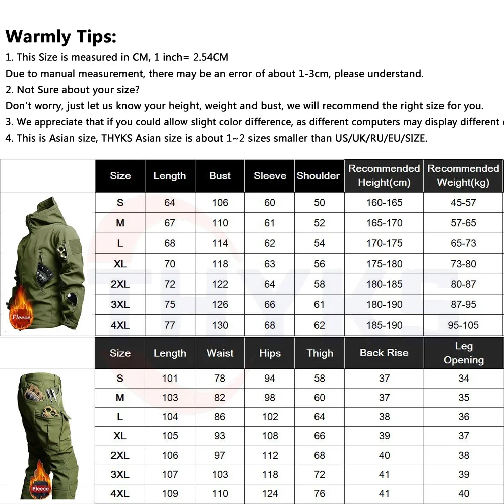 Tactical Winter Set Men's Military Outdoor Windproof Waterproof Suit Multi-Pocket Soft Shell Hooded Jackets Sharkskin Work Pants 6
