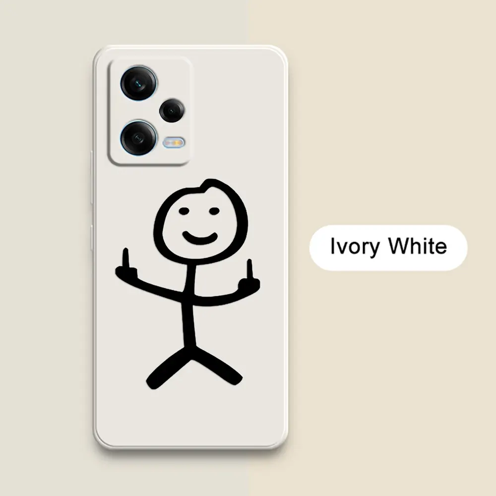 Funny Middle Finger Cute Man Fundas For Xiaomi Redmi Note 12 12S 11 11S 10 10S 9 9S 8 7 Pro 4G Phone Case Liquid Silicone Covers