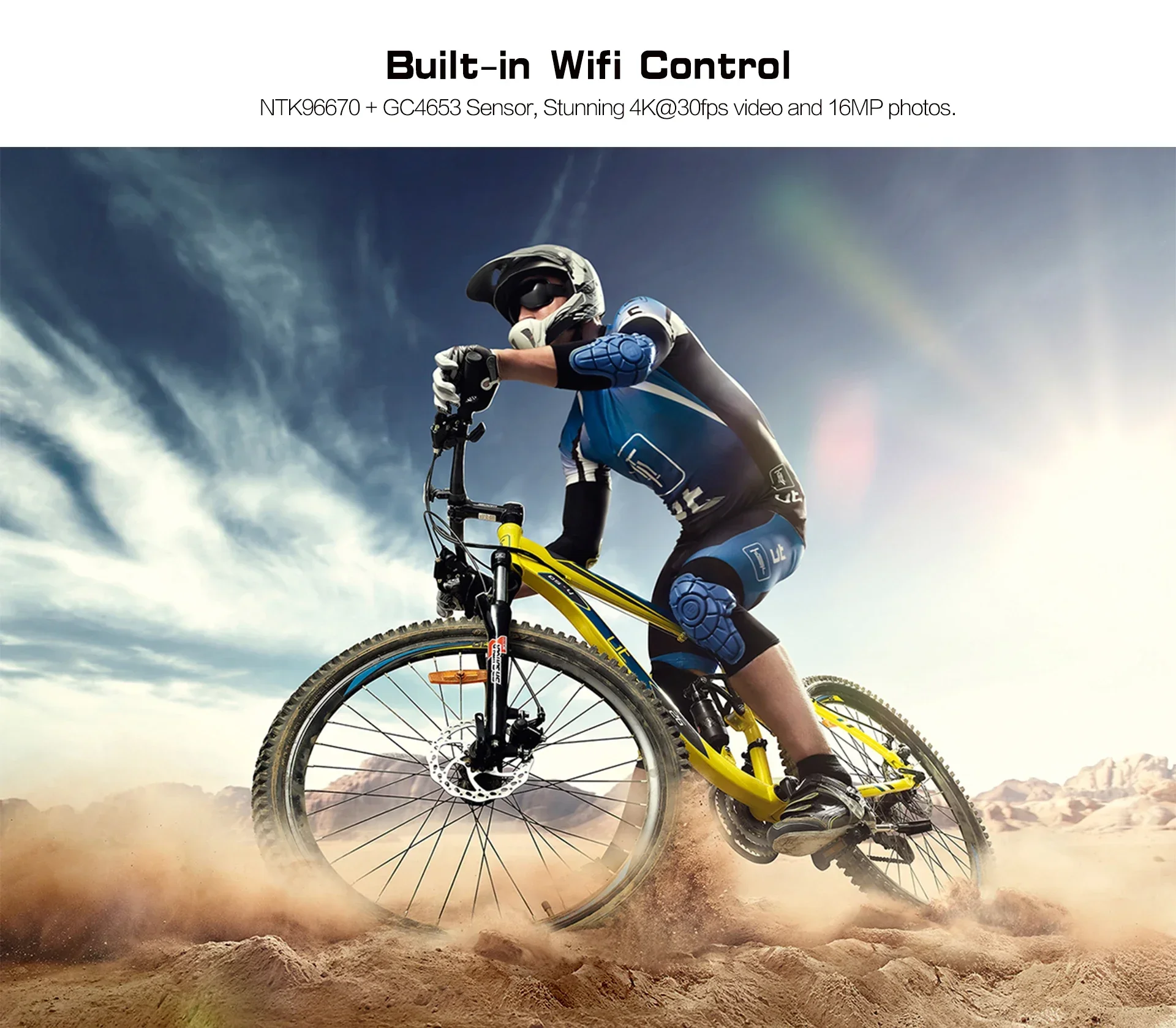 4K 60fps Action Camera Waterdichte Wifi 170 ° Groothoek Schieten Motorfiets Fietshelm Gemonteerd Camera Fietsen Action Camera