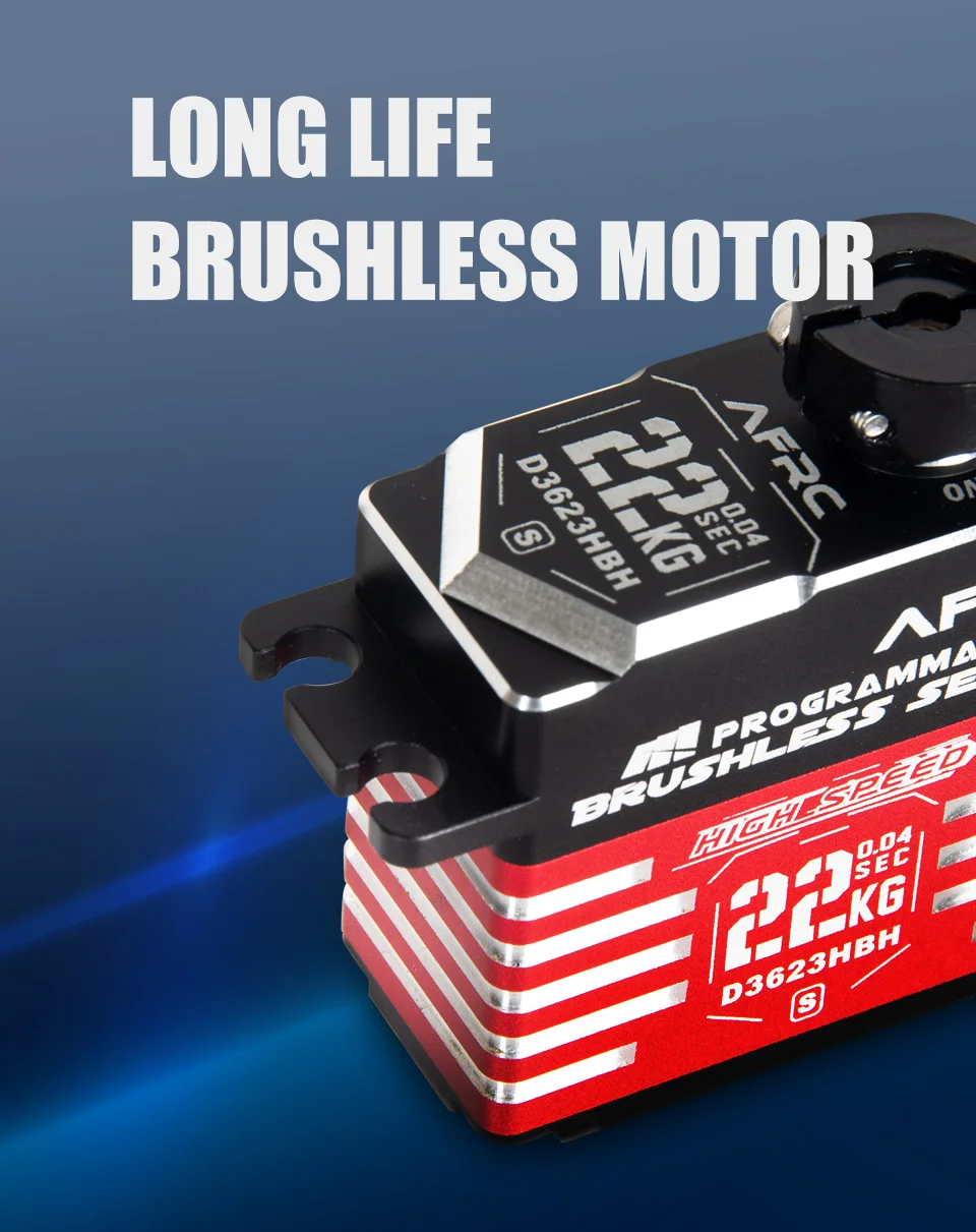 AFRC D3623HBH-S Bürstenloses Smart Servo 22 kg 0,035 Sek. Aluminiumgehäuse für OXY5 MEG SAB GOBLIN RAW 700 450-700 Klasse Hubschrauber DIY – Detail 5