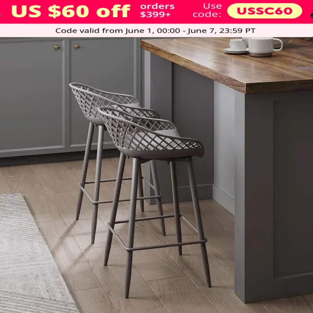 

Bar Stools Set of 2, Metal Bars Stools, Counter Height Barstools, Bar Chair