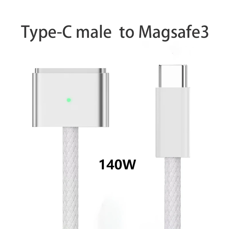 1PCS USB Typ C für Magsafe 3 Magnetische Ladegerät Kabel Laptop Ladekabel Konverter PD 140W für MacBook Air/Pro A2442 A2485