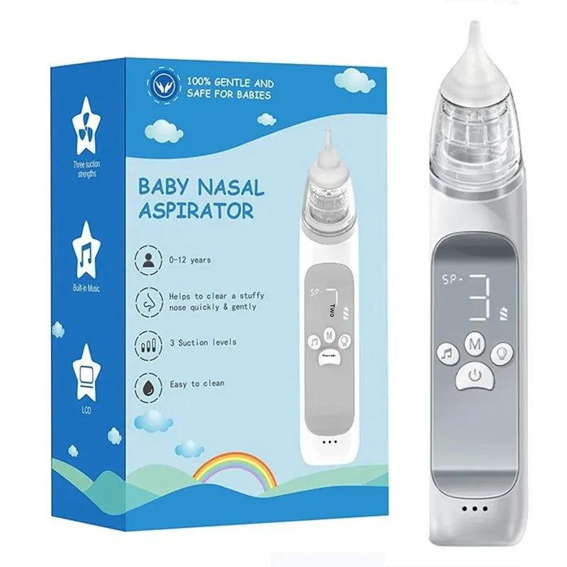Electric Colorful Music Baby Nasal Aspirator Infant Snot Cleaner Nasal Mucus Absorber Child Care Accessories from Mainland China