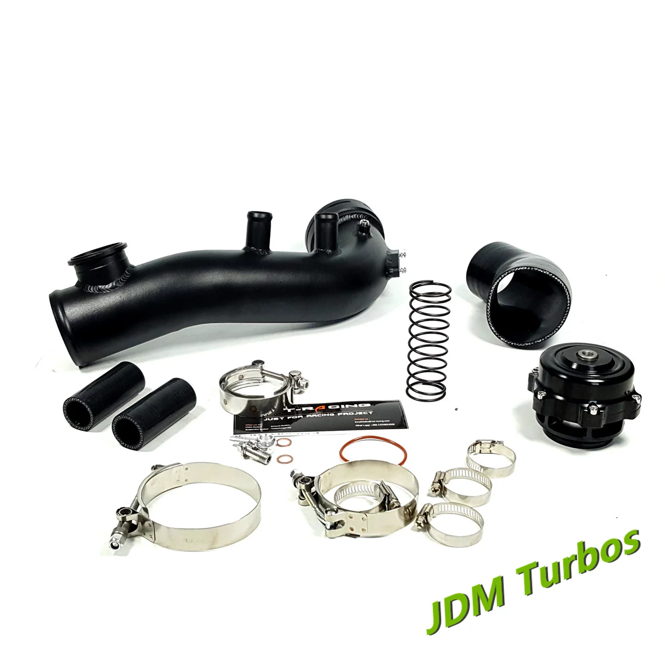 Ispeedytech For BMW N54 E88 E90 E92 135i 335i Black Intake Cooling Turbo Charge Pipe Kit