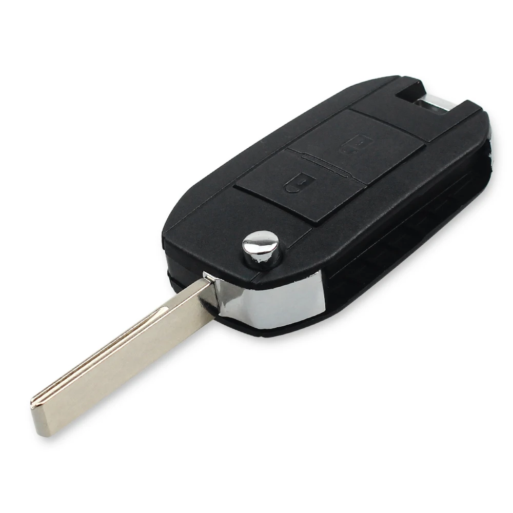 KEYYOU Modified Flip Folding Car Key Shell For Peugeot 307 107 207 407 Citroen C2 C3 Xsara Remote 2 Button Key Case HU83 Blade Key Case Car Remote Key Car Key Car Key Shell Key Shell