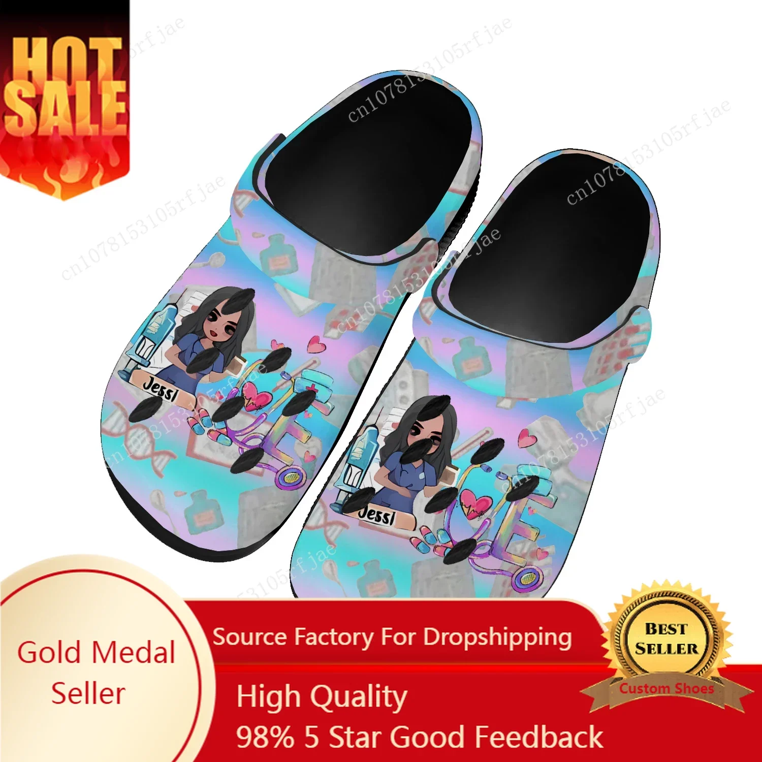 

Cute Cartoon Nurse Home Clogs Mens Womens Youth Boys Girls Sandals Shoes Garden Fashion Bespoke Custom Shoes Beach Hole Slippers
