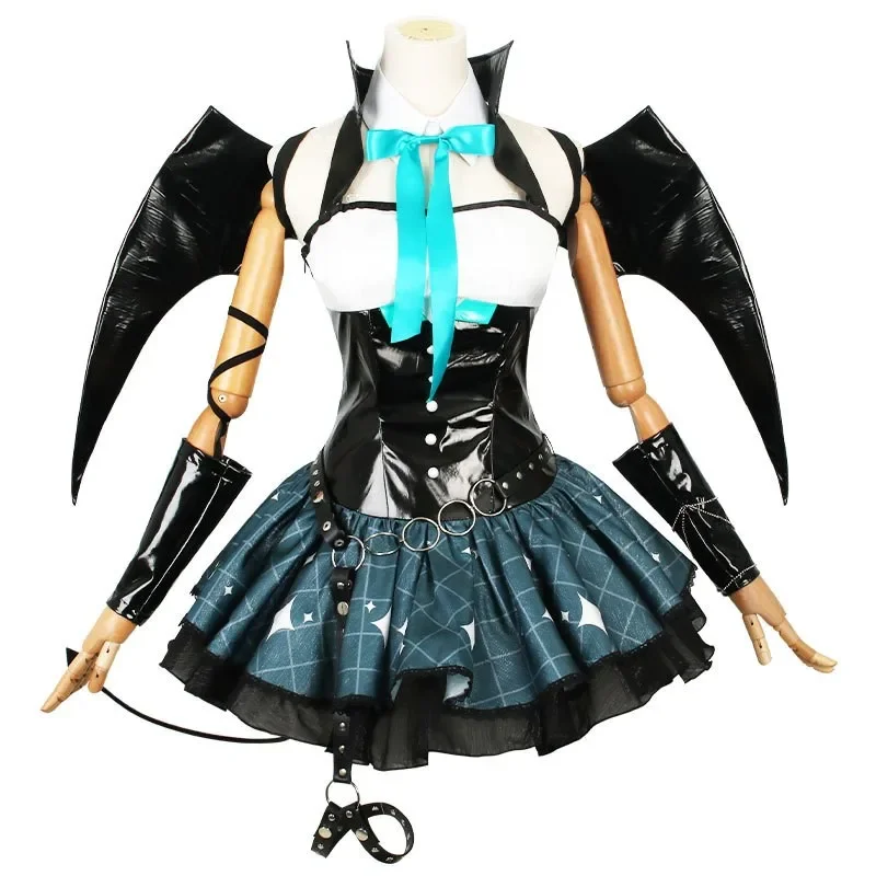 

2023 Halloween Co-Raccoon Rascal M1ku Singer Diva Cosplay Costume Devil Dress Uniforms Party Wig Women Anime Comic Cosplay Suit