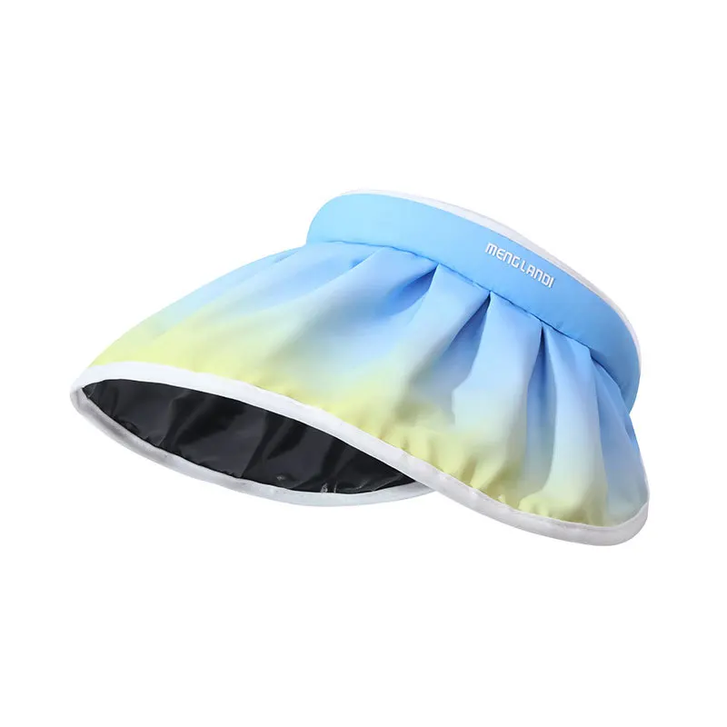 Women's New Black Glue Sunscreen Cap Adult Large Top Shell Glacier Cap Breathable UV Protection Sunshade Hat
