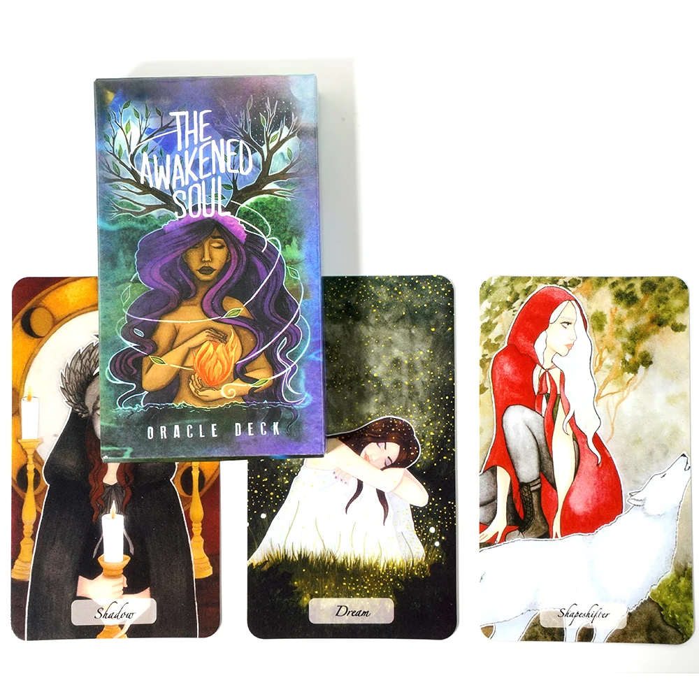 Awakened Soul Oracle Card Deck Witch Oracle Deck Divination Tools Card Game Witchy Beginner Fortune Telling Game 3