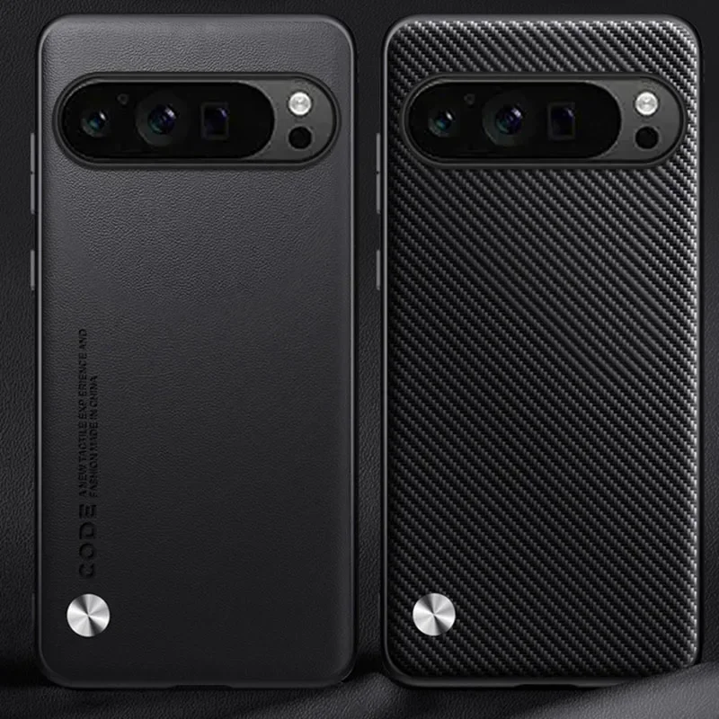 Premium Luxury Leather Shockproof Phone Case - Elegant Plain Skin Soft Back Cover