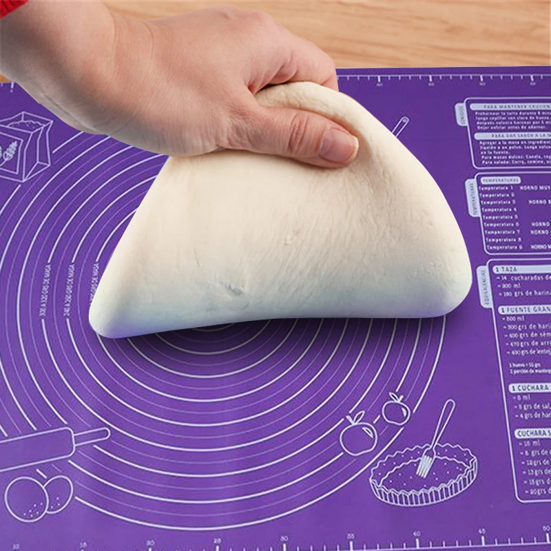 Tappetino Da Pasticceria In Silicone 60x40 Cm - Antiaderente Con Misure, Per Pizza, Pane E Pasticcini
