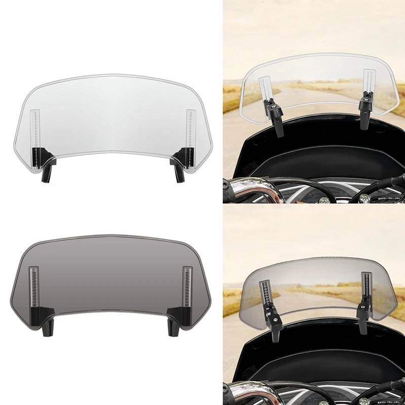 Universal Motorcycle Windshield Extension Adjustable Spoiler Deflector