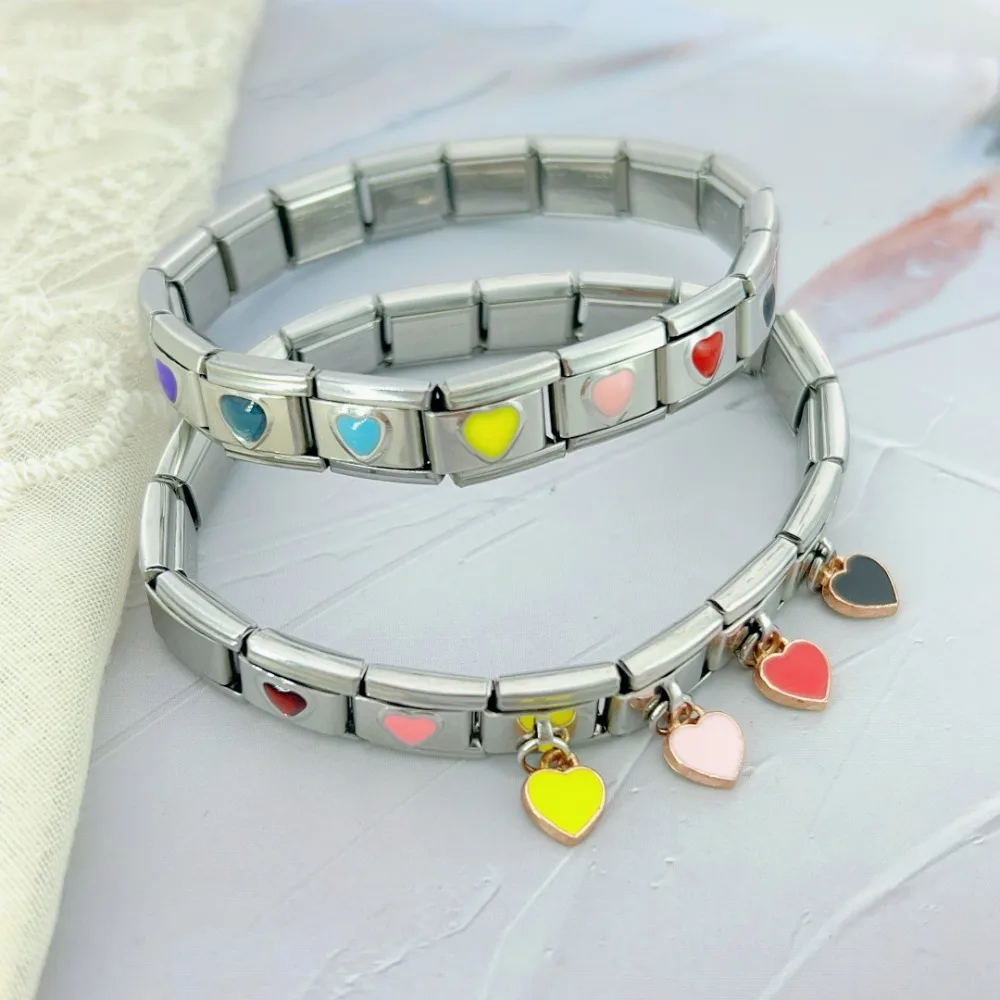 Charm Link Quiges In Acciaio Inox Stile Italiano - Ciondolo MAMMA Per Bracciali E Collane - Regalo Perfetto - Foto 2