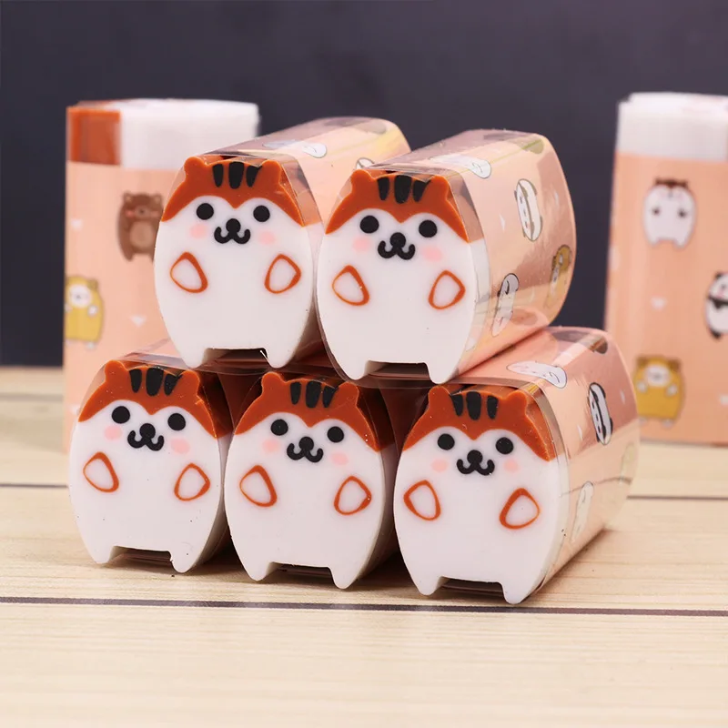 1 Piece Lytwtw's Stationery Animals Cat School Supplies Lovely Rubber Creative Novelty Kid Gifts Pencil Eraser pencil eraser eraser pen retractable eraser kneadable eraser eraser refillable pen biscuit eraser plasticine eraser