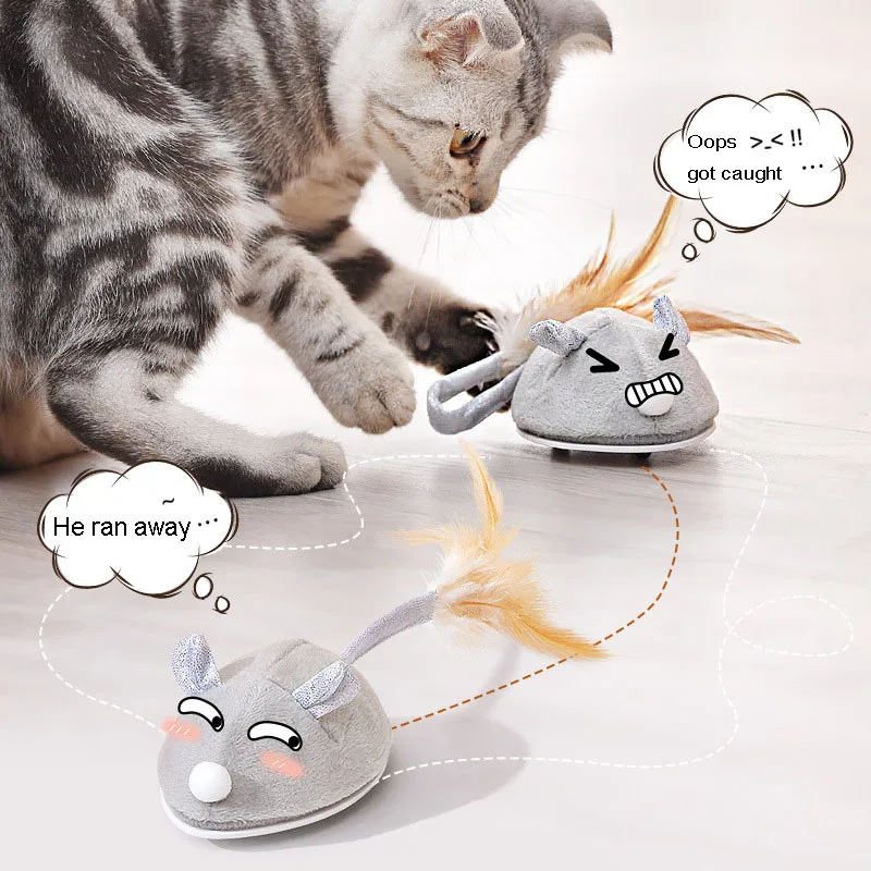 Cat Toy Electric Crawling Mouse USB Rechargeable