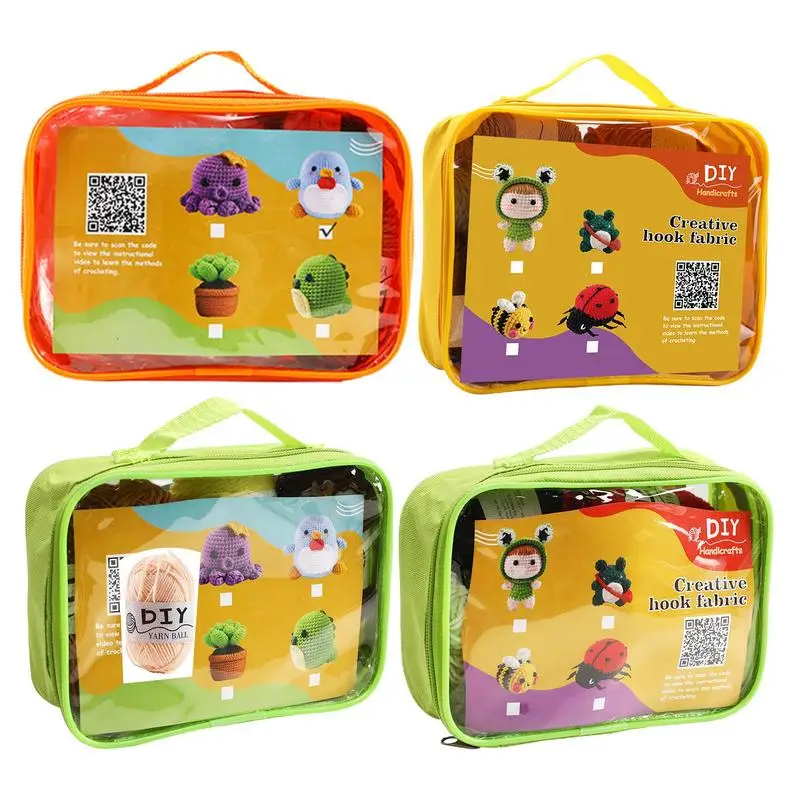 

Crochet Animal Kits For Adults Animal Doll Knitting Set For Women Easy Crocheting Kit With Step-By-Step Video Tutorials And