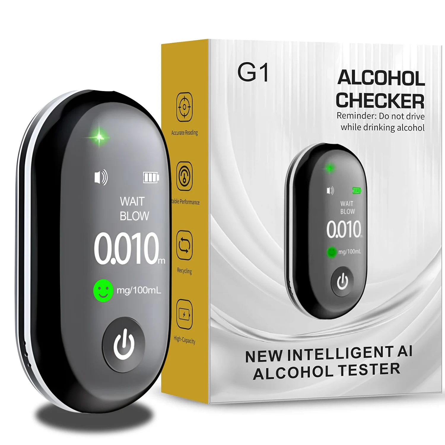 Alcohol Tester Breath Alcohol Tester Portable Mini Digital Breath Alcohol Tester Professional Breathalyzer With LCD Display Electronic Alcohol Tester