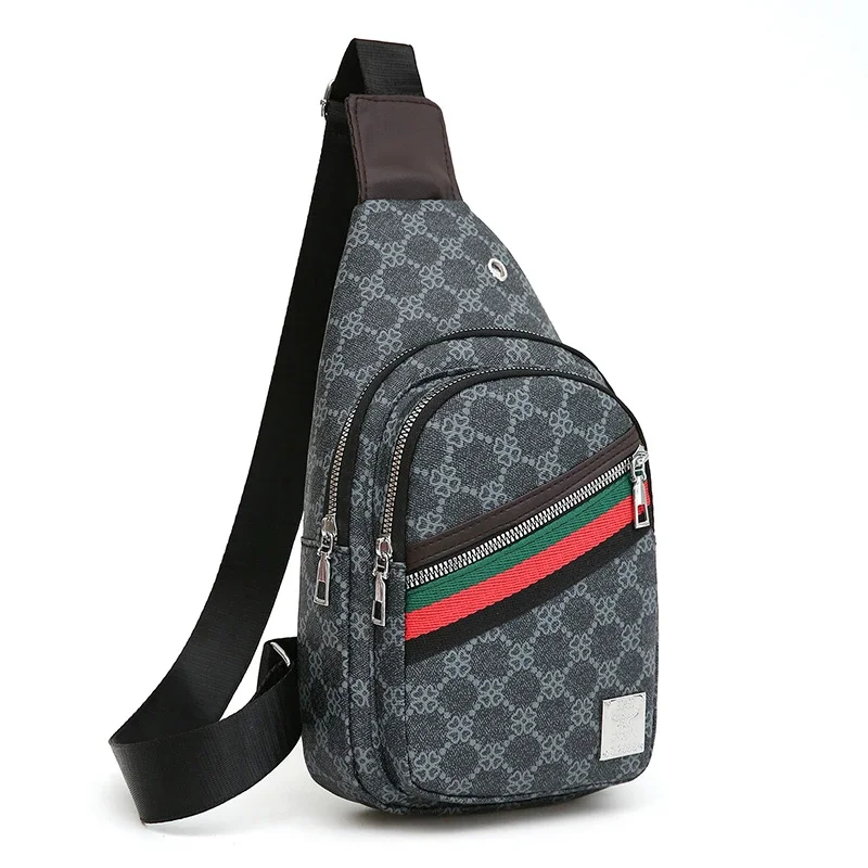 Men's Multifunction Messenger Bag Shoulder Cloth Chest Bags Crossbody Casual Handbag with Earphone Hole