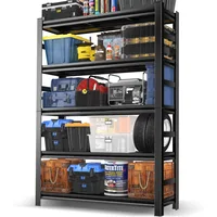78" H Garage Shelving,3000LBS Heavy Duty Garage Storage Shelves,Adjustable 5 Tier Metal Shelving Unit 1
