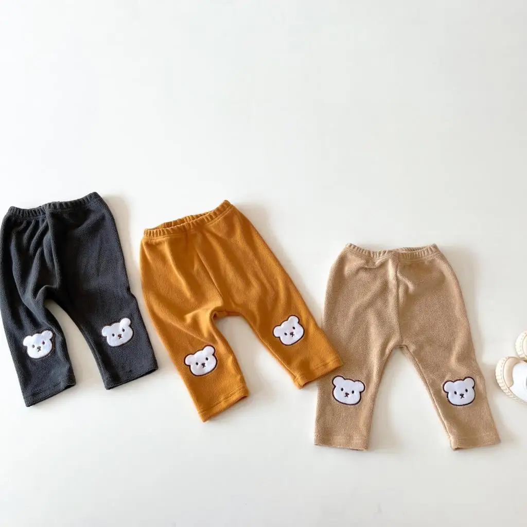 

2022 Spring Girls Leggings Kids Girls Cartoon Bear Stockings Elastic Pantyhose Autumn Chidlren Boys Clothes Cotton Leggings