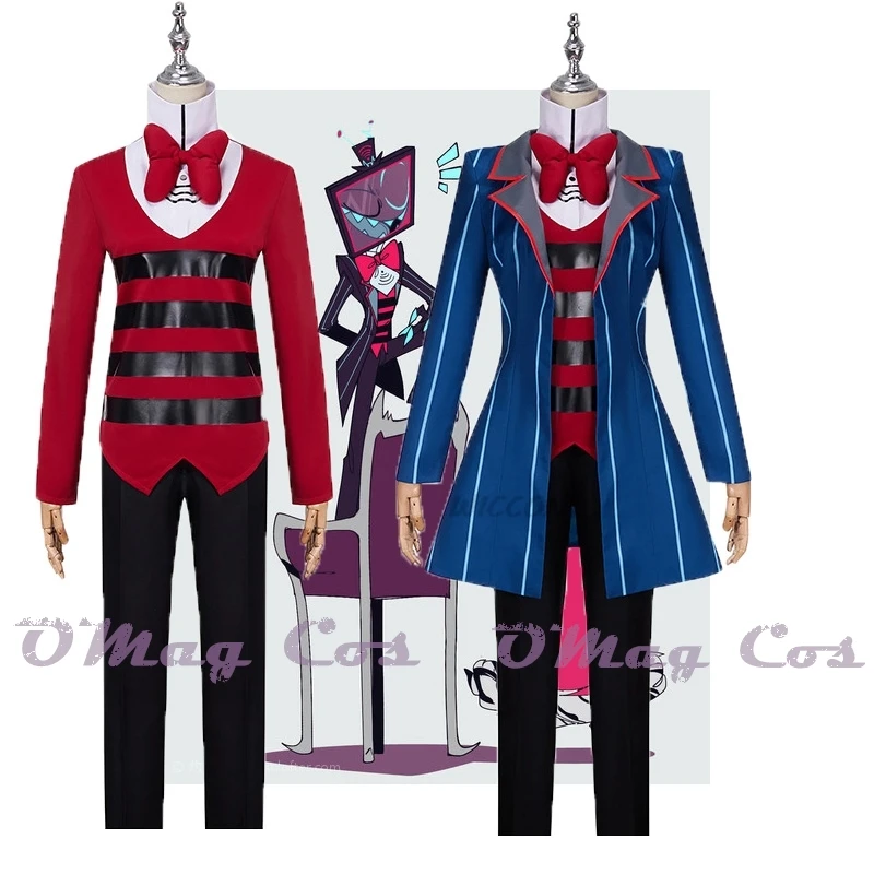 

Anime Hazbin Cosplay Hotel Cosplay Costume Blue and Red Uniforms Halloween Carnival Party Carnival Anime Performance Set vox cos