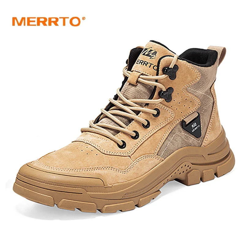 

MERRTO Hiking Boots Men Cow Leather For men Outdoor Sport casual Shoes Climbing Mountain Hunting Walking Sneakers trekking shoes