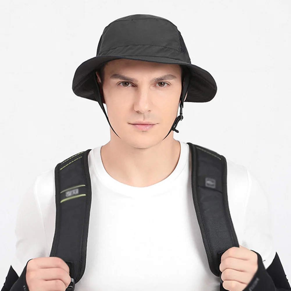 남녀공용 넓은 챙 태양 모자, 접이식 하이킹 낚시 모자, UPF50 + 서핑 자외선 차단 어부 모자