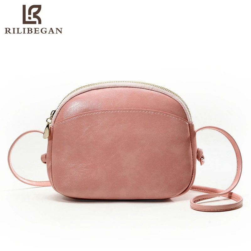 

Small Cute Pink Women Crossbody Bags High Quality Leather PU Shoulder Bag for Women Fashion Concise Handle Bag Female Handbag
