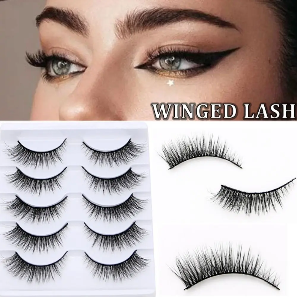 

5Pairs/box New Women Beauty 3D Volume False Eyelashes Thick Long Eye Lashes Eye Extension Fuffy Lashes