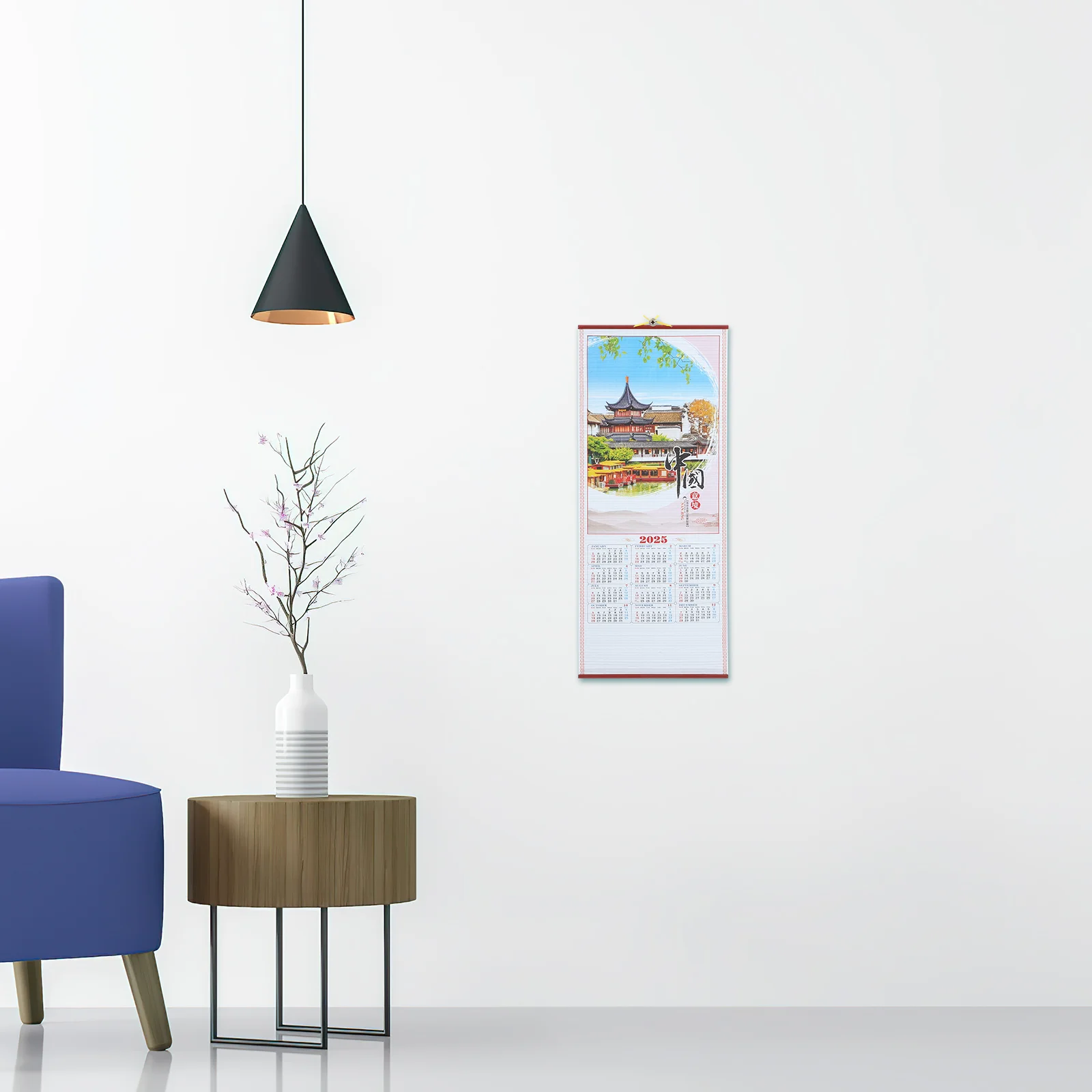 Year of The Snake Hanging Scroll Calendar Planning Chinese Zodiac Office Monthly