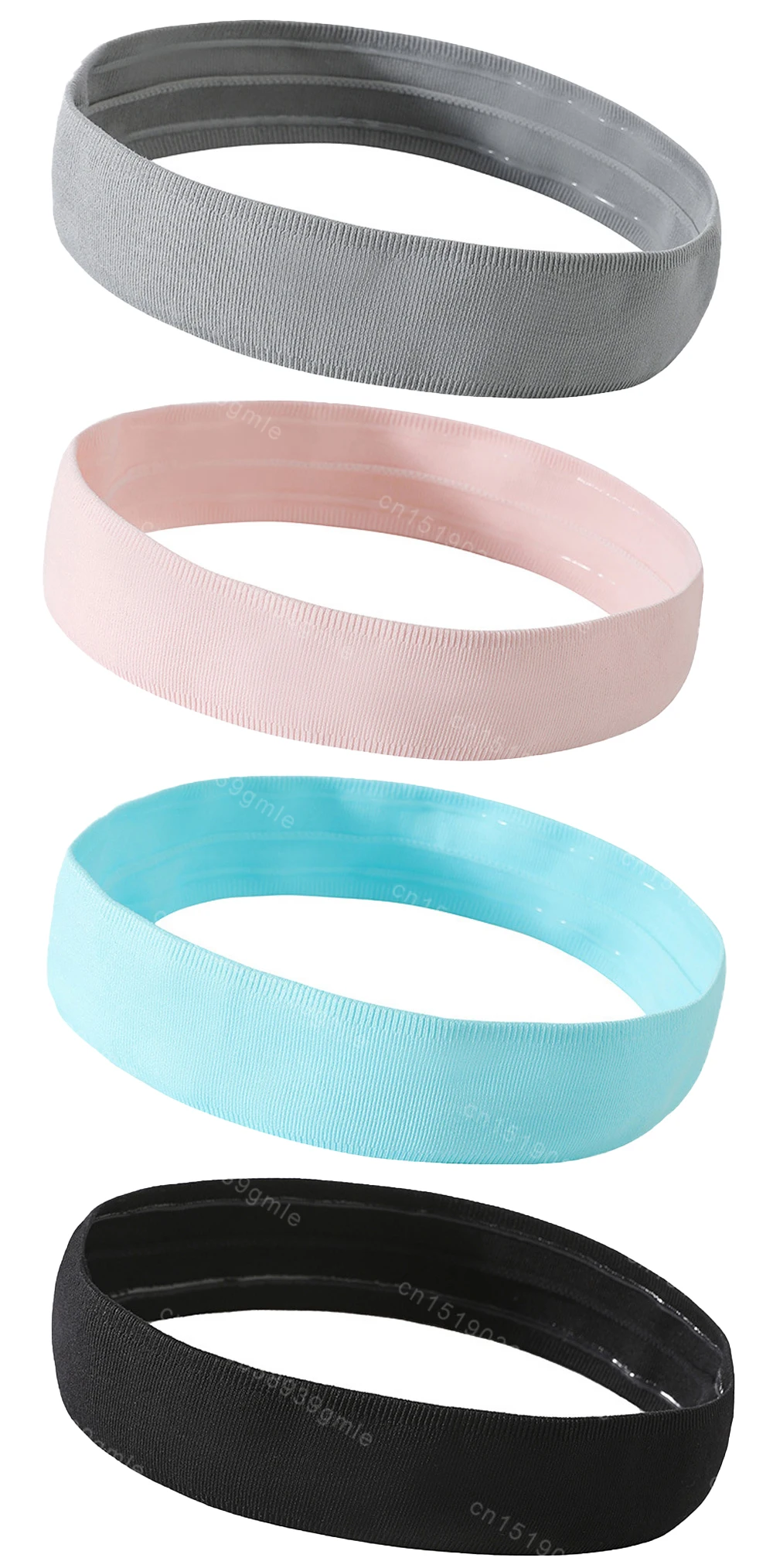 Description Picture 6 of itemSports Yoga Hair Band Solid Running Absorb Sweat Headband For Women Men Adjustable Make Up Hair Accessories Headwrap