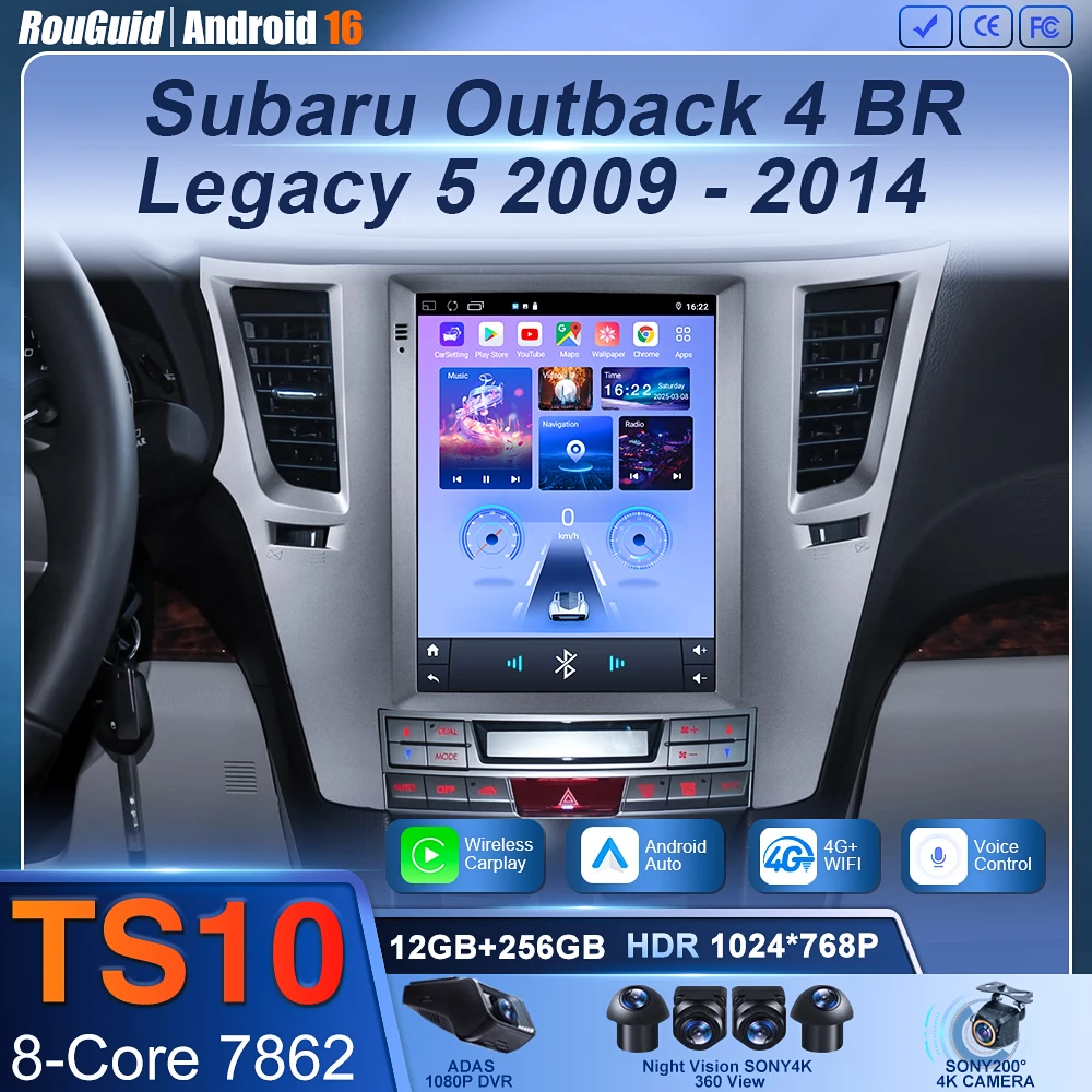 Android 16 Car Radio 9.7 inch For Subaru Outback 4 BR Legacy 5 2009 - 2014 Multimedia Video Player Navigation GPS Stereo Carplay 1