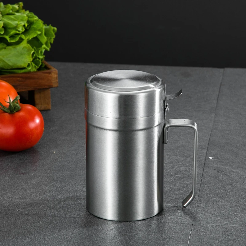 Light Oil Filter Pot Strainer Grease Storage Can with Lid Stainless Steel Leak-Proof Separator Container Kitchen Cooking Tools