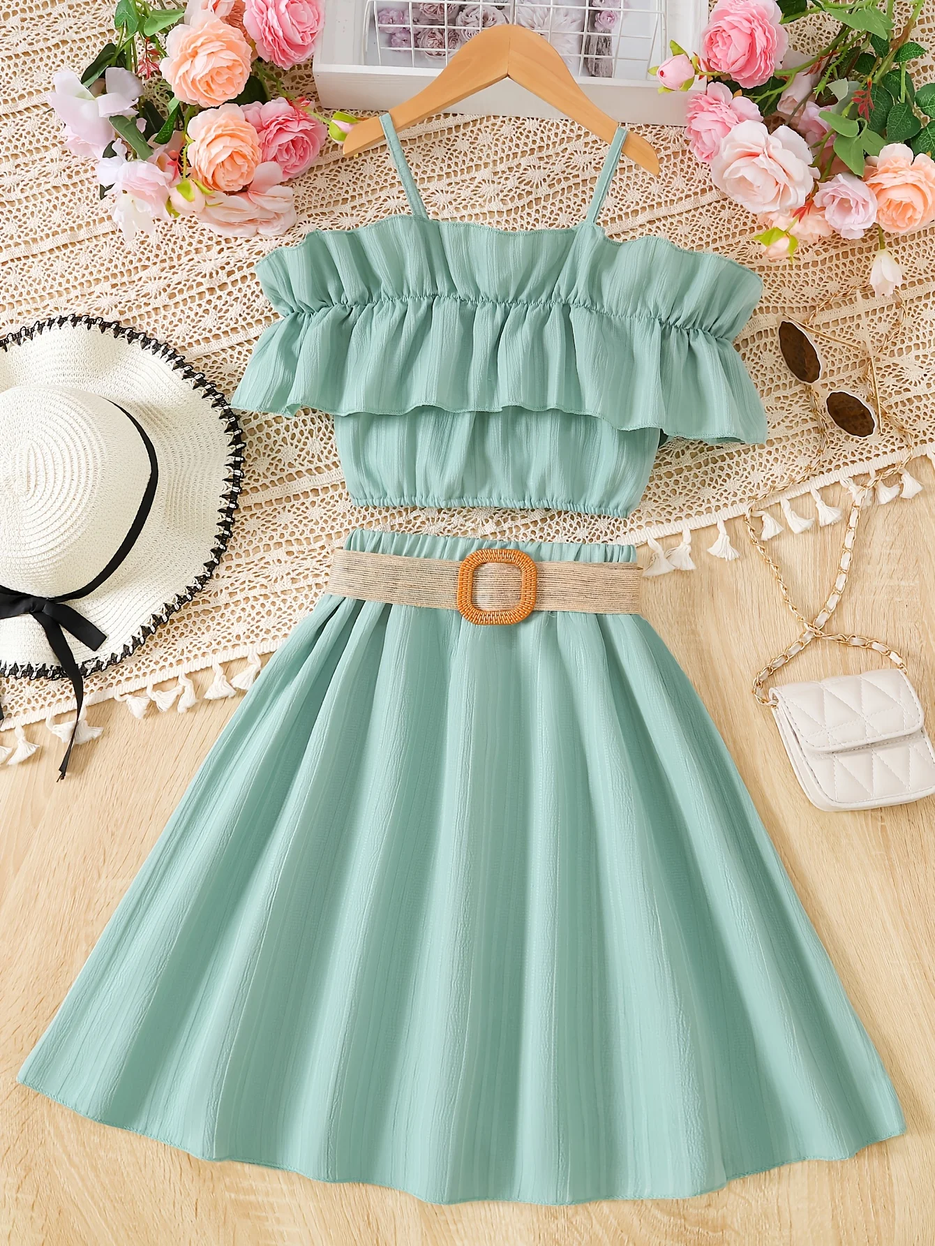 Girl's Elegant Summer 2pc Top and Skirt 1
