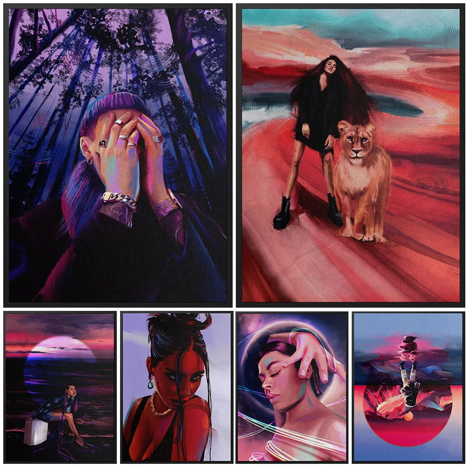 

Abstract Oil Painting Float Planet Posters and Prints On The Wall Art Superpower Magic Color Painted HD Pictures for Living Room