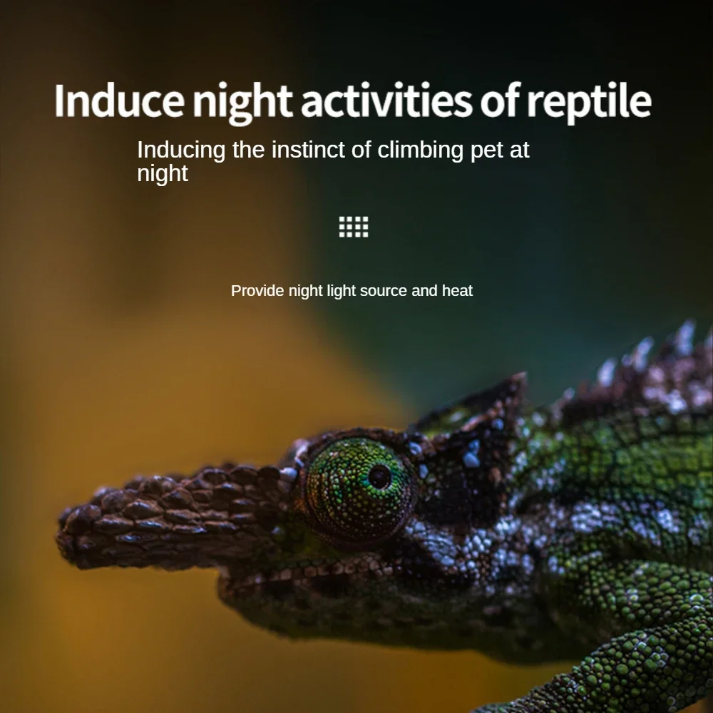 Reptile Basking Light Bulb, 100W Reptile UVA Night Heat Lamp Bulb, E27 ,Moonlight Pet Light For Lizard ,Turtle, Tortoise,Snake