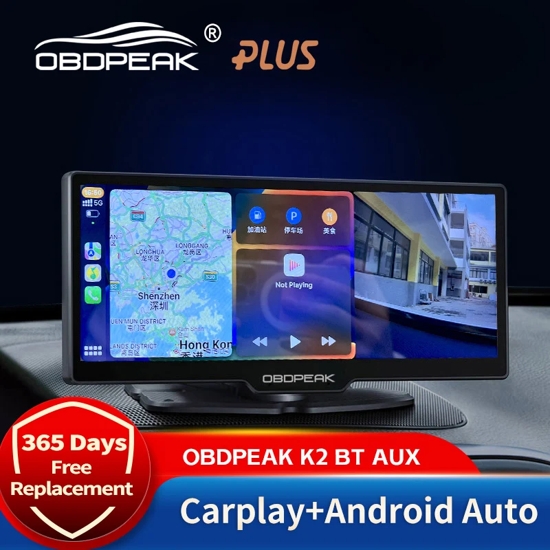 OBDPEAKK21026InchCarDVR4K38402160PGPSCarplayAndroidAuto
