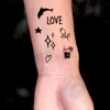 10pcs Dark Symbol Waterproof Temporary Tattoo Sticker Expression Stars Moon Snake Body Art Arm Fake Tattoos For Women Men Wrist 6