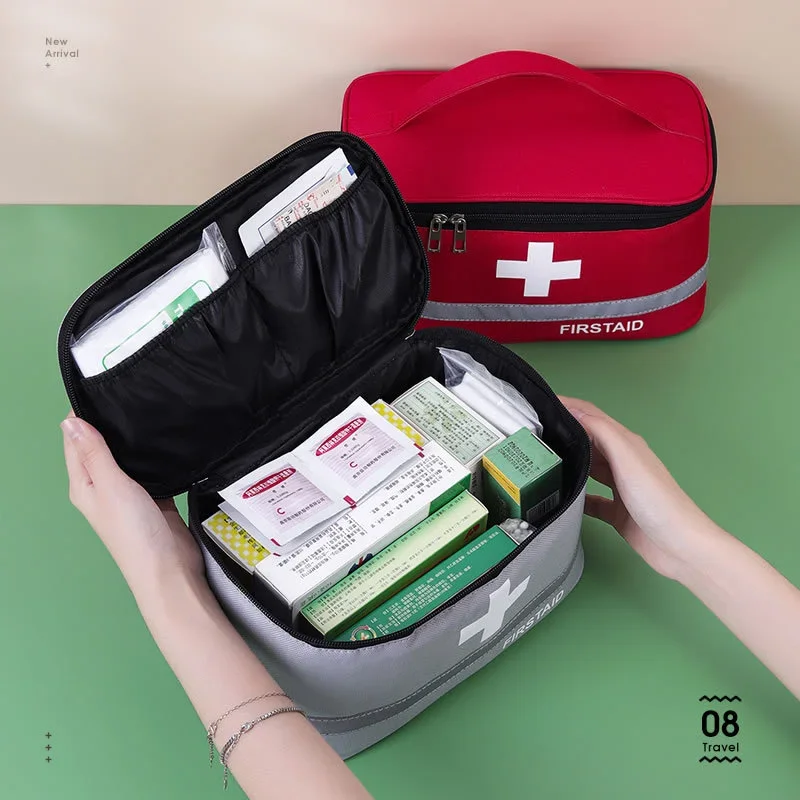Be-Better Zaino Porta-pillole Con Serratura - Borsa Medico Con Tracolla - Kit Pronto Soccorso Con Scomparti In PVC E Strisce Riflettenti