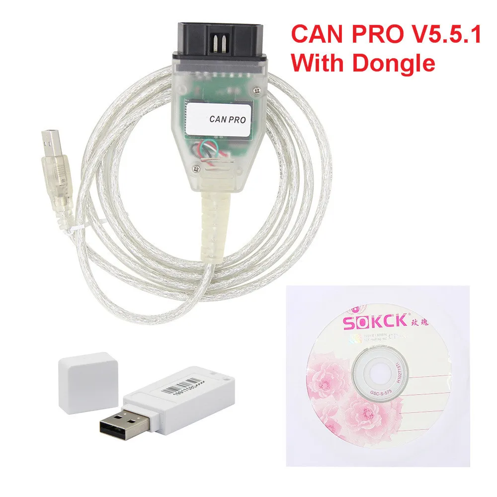 Для VAG CAN PRO V5.5.1 с FTDI FT245RL VCP OBD2 Диагностический интерфейс USB кабель Поддержка Can Bus UDS