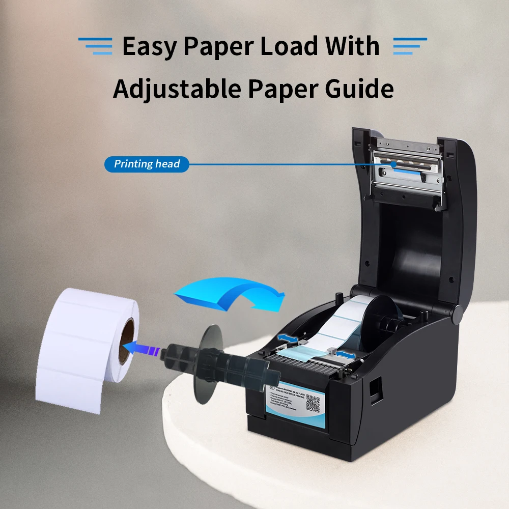 Xprinter XP-350B/350BM 2 in 1 3인치/80mm 감열식 영수증 티켓 및 바코드 프린터 라벨 및 스티커 인쇄기