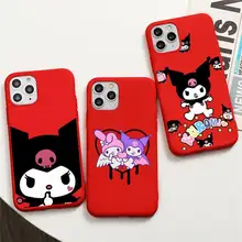 

Cute cartoon Sanrio Kuromi Rabbit Phone Case For iphone 13 12 11 Pro Max Mini XS 8 7 6 6S Plus X SE 2020 XR Red Cover