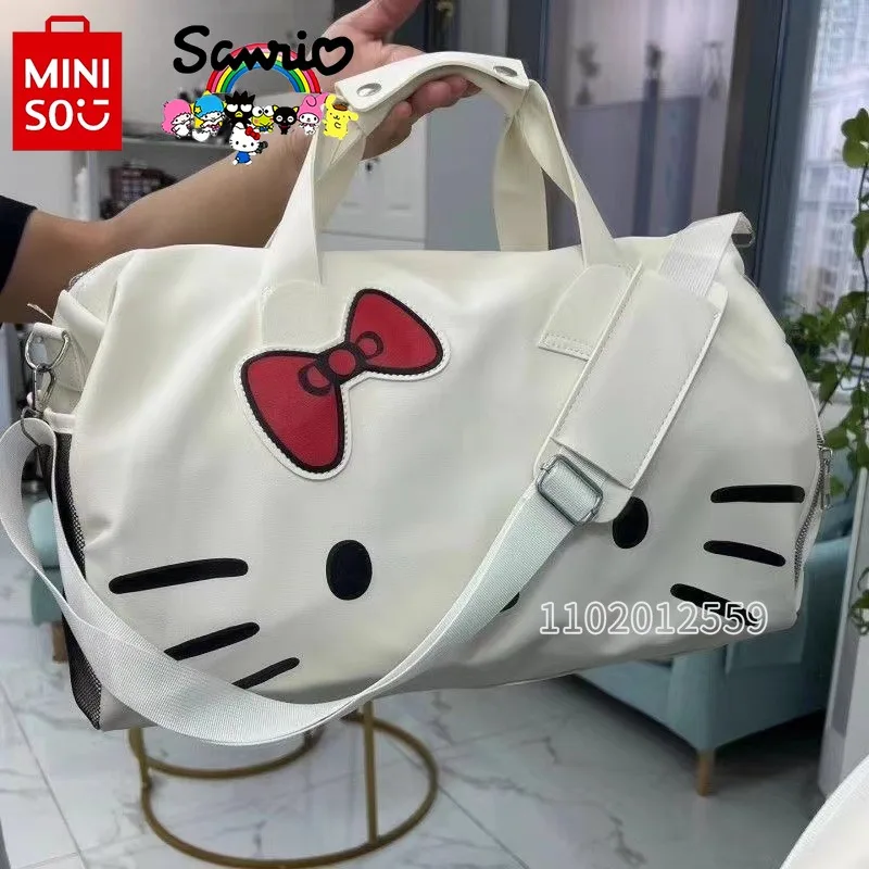 Hello Kitty New Portable Travel Bag Luxury Brand Women's Travel Bag Cartoon Women's One Shoulder Crossbody Bag Large Capacity